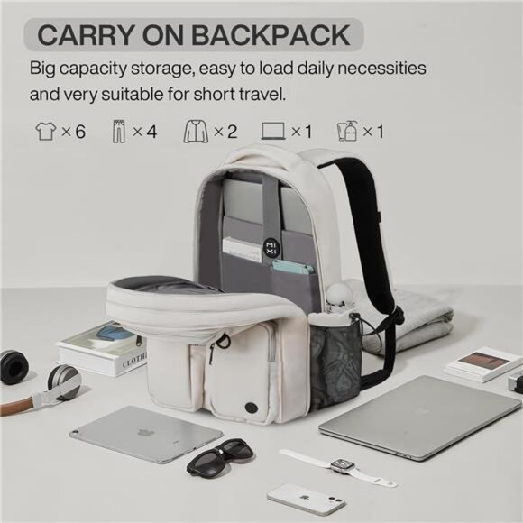 mixi Large Capacity Travel Laptop Backpack, Lightweight Durable College Bookbag main image 5